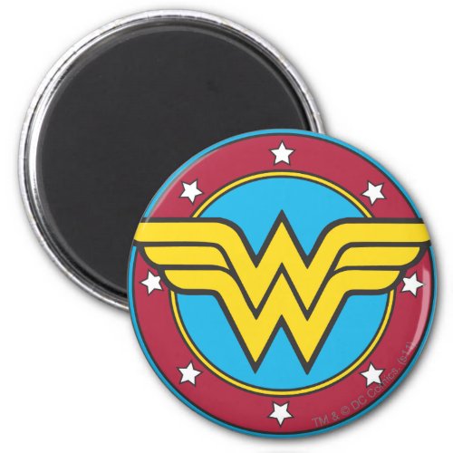 Wonder Woman  Circle  Stars Logo Magnet