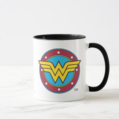 Wonder Woman  Circle  Stars Logo Mug