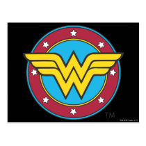 Wonder Woman | Circle & Stars Logo Postcard