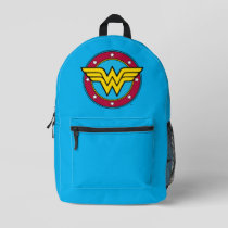Wonder Woman | Circle & Stars Logo Printed Backpack