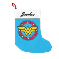 Wonder Woman | Circle & Stars Logo Small Christmas Stocking