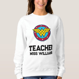 Wonder Woman Circle & Stars Logo Sweatshirt