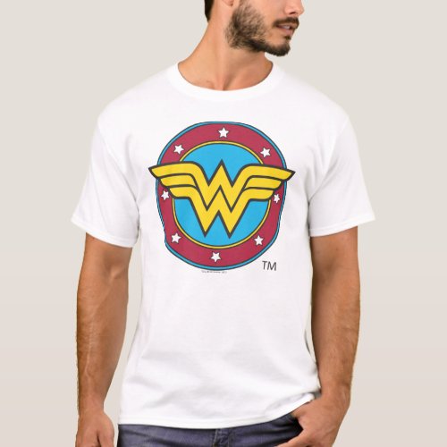Wonder Woman  Circle  Stars Logo T_Shirt