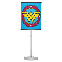 Wonder Woman | Circle & Stars Logo Table Lamp