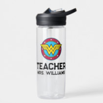 Wonder Woman | Circle & Stars Logo Water Bottle