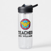 Wonder Woman | Circle & Stars Logo Water Bottle