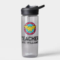 Wonder Woman | Circle & Stars Logo Water Bottle