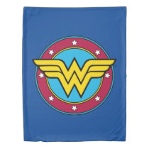Wonder Woman | Circle & Stars Vintage Logo Duvet Cover