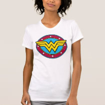 Wonder Woman | Circle & Stars Vintage Logo T-Shirt