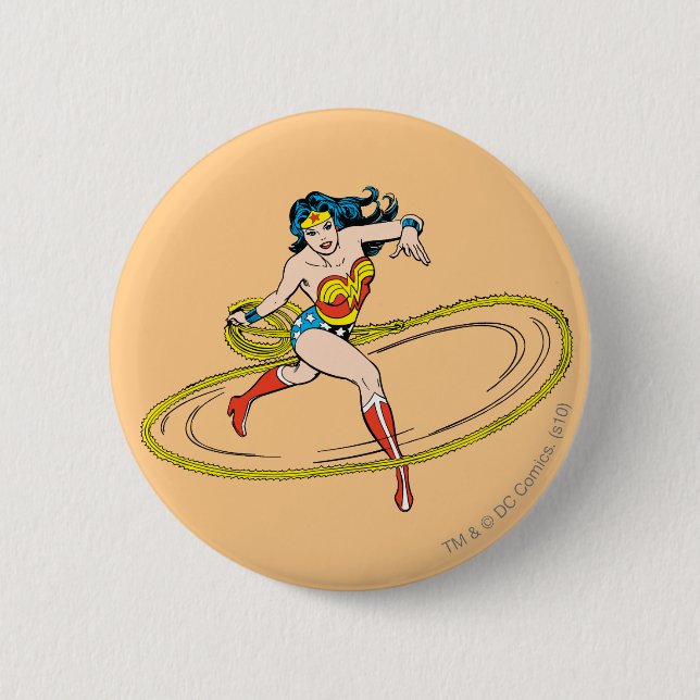 Wonder Woman Circled with Lasso Button (Front)