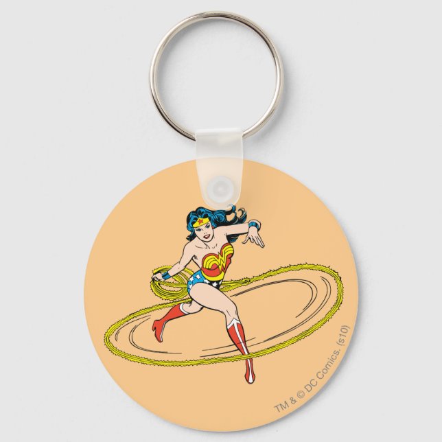 Wonder Woman Circled with Lasso Keychain (Front)