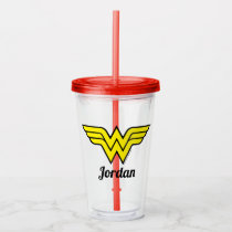 Wonder Woman | Classic Logo Acrylic Tumbler