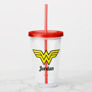 Wonder Woman   Classic Logo Acrylic Tumbler