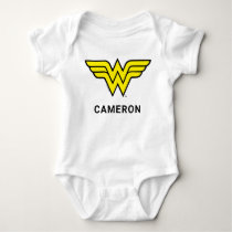 Wonder Woman | Classic Logo | Add Your Name Baby Bodysuit
