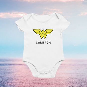 Wonder Woman | Classic Logo | Add Your Name Baby Bodysuit by wonderwoman at Zazzle