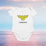 Wonder Woman | Classic Logo | Add Your Name Baby Bodysuit at Zazzle