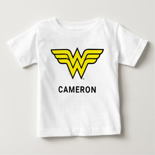 Wonder Woman  Classic Logo  Add Your Name Baby T_Shirt