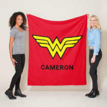 Wonder Woman | Classic Logo | Add Your Name Fleece Blanket