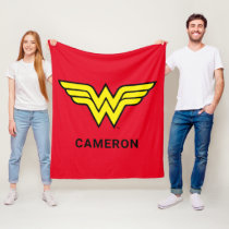 Wonder Woman | Classic Logo | Add Your Name Fleece Blanket