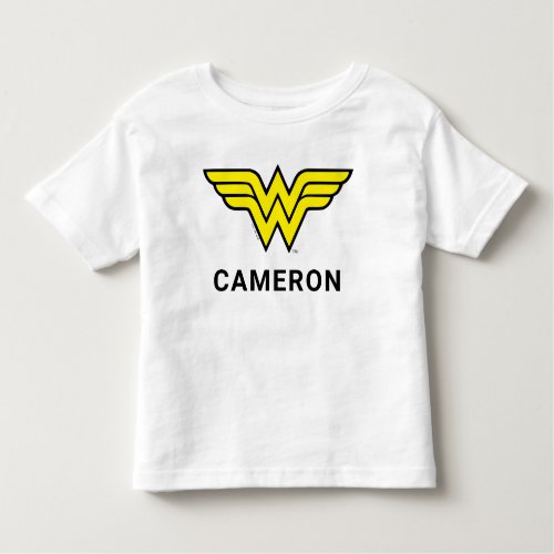 Wonder Woman  Classic Logo  Add Your Name Toddler T_shirt