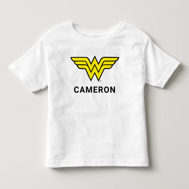 Wonder Woman | Classic Logo | Add Your Name Toddler T-shirt (Front)