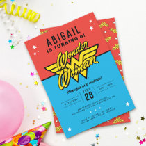 Wonder Woman Classic Logo Birthday Invitation