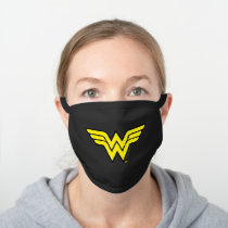 Wonder Woman | Classic Logo Black Cotton Face Mask