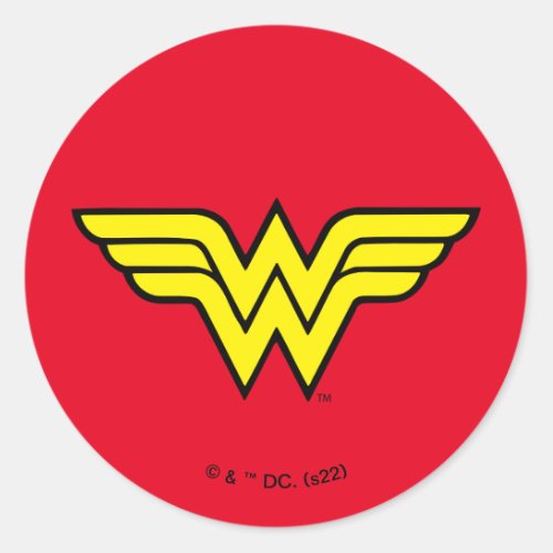 Wonder Woman  Classic Logo Classic Round Sticker
