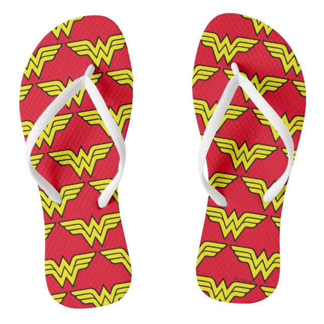 Wonder Woman | Classic Logo Flip Flops (Footbed)