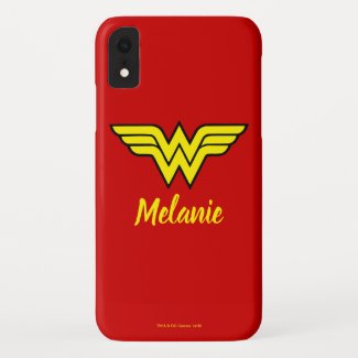 Wonder Woman Classic Logo & Personalized Name Phone Case