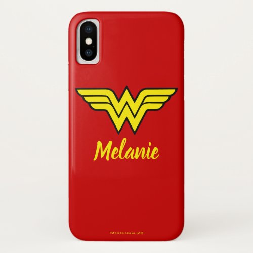 Wonder Woman  Classic Logo  Name iPhone XS Case