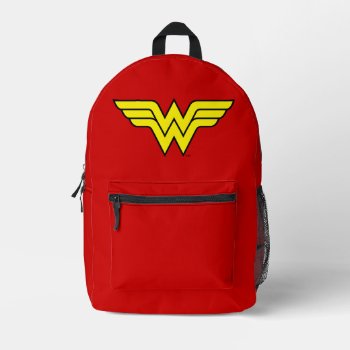 Wonder Woman | Classic Logo Printed Backpack by wonderwoman at Zazzle