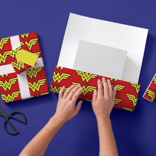 Wonder woman store gift wrapping paper