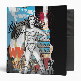 Wonder Woman Collage 2 3 Ring Binder