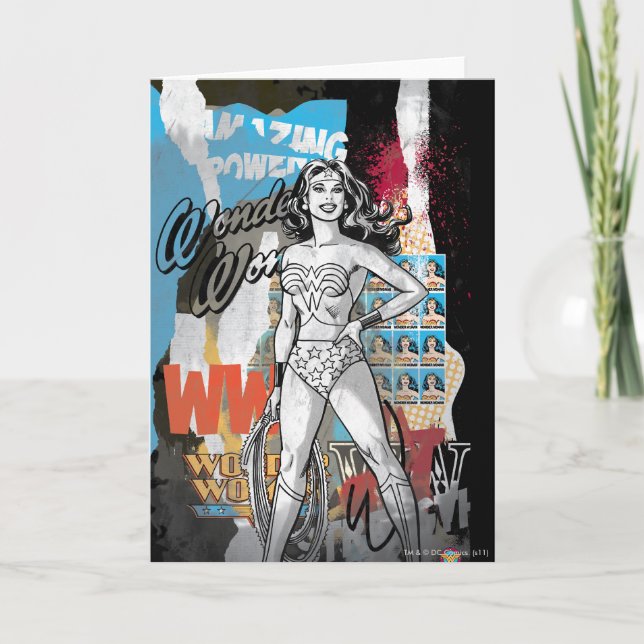 Wonder Woman Collage 2 Card (Front)