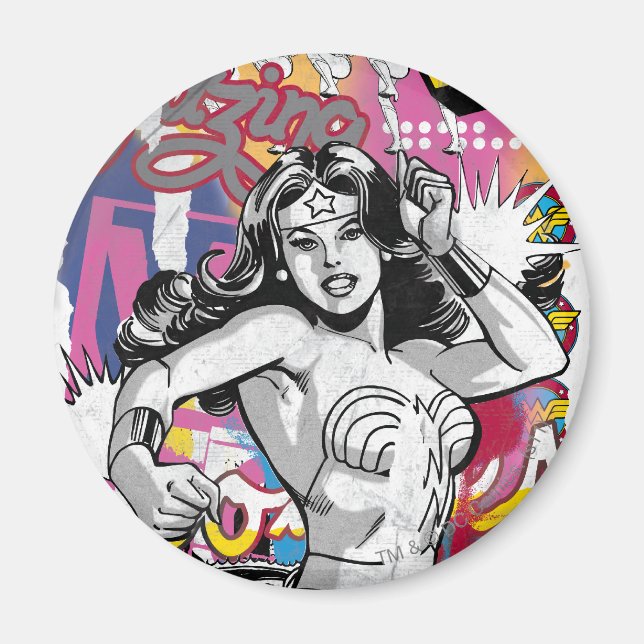 Wonder Woman Collage 3 Magnet (Front)