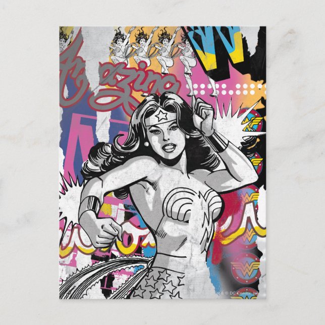 Wonder Woman Collage 3 Postcard (Front)