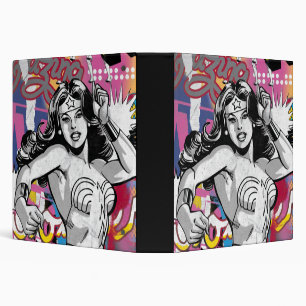Wonder Woman Collage 3 Ring Binder