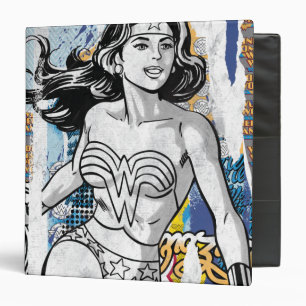 Wonder Woman Collage 4 3 Ring Binder