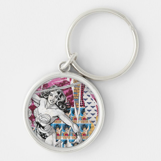 Wonder Woman Collage 5 Keychain (Front)