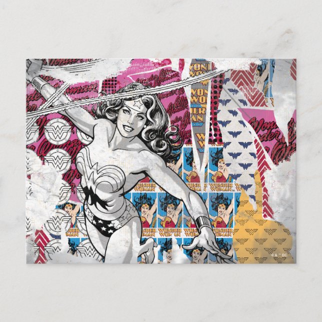 Wonder Woman Collage 5 Postcard (Front)