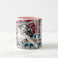 Wonder Woman Collage 5 Two-Tone Coffee Mug