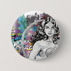 Wonder Woman Collage 6 Pinback Button