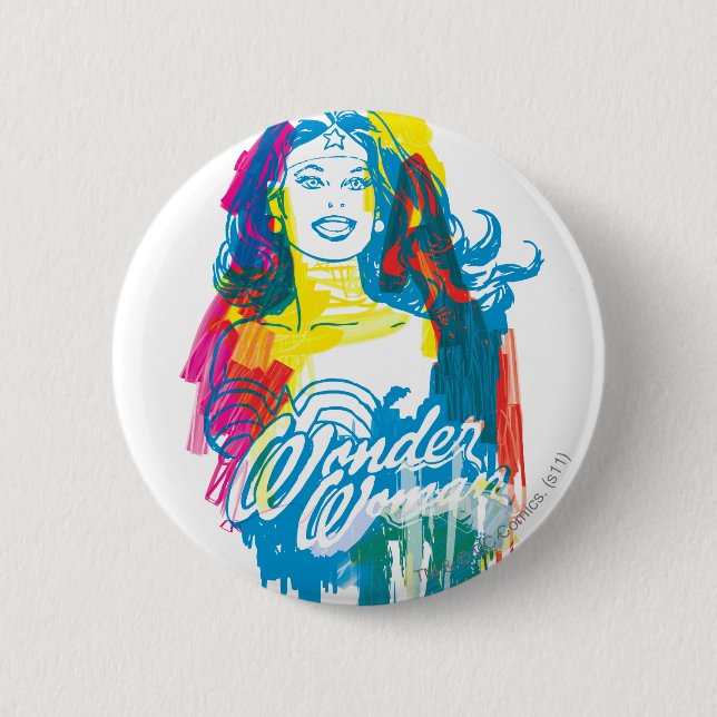 Wonder Woman Colorful 1 Button (Front)