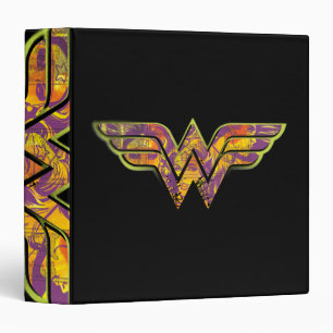 Wonder Woman Colorful Logo 3 Ring Binder