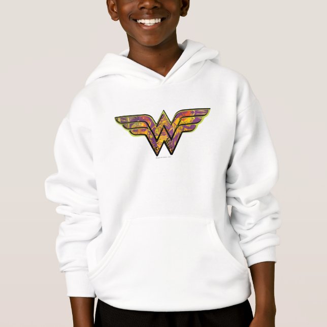 Wonder Woman Colorful Logo Hoodie (Front)