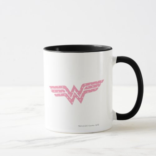 Wonder Woman Colorful Pink Floral Logo Mug