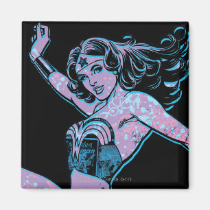 Wonder Woman Colorful Pose Magnet