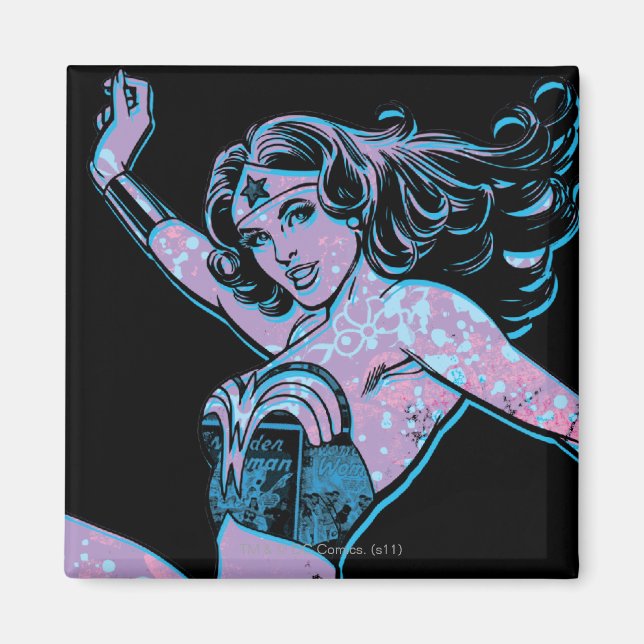 Wonder Woman Colorful Pose Magnet (Front)