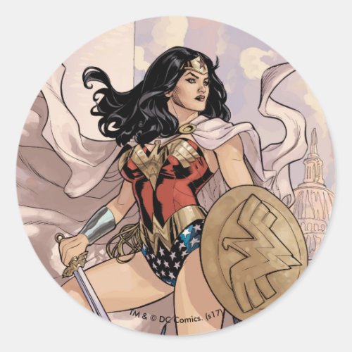 Wonder Woman Comic Cover 13 Classic Round Sticker